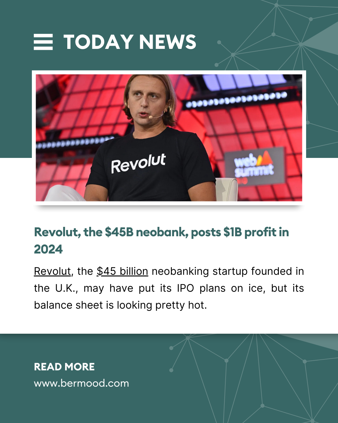 Revolut, the $45B neobank, posts $1B profit in 2024.