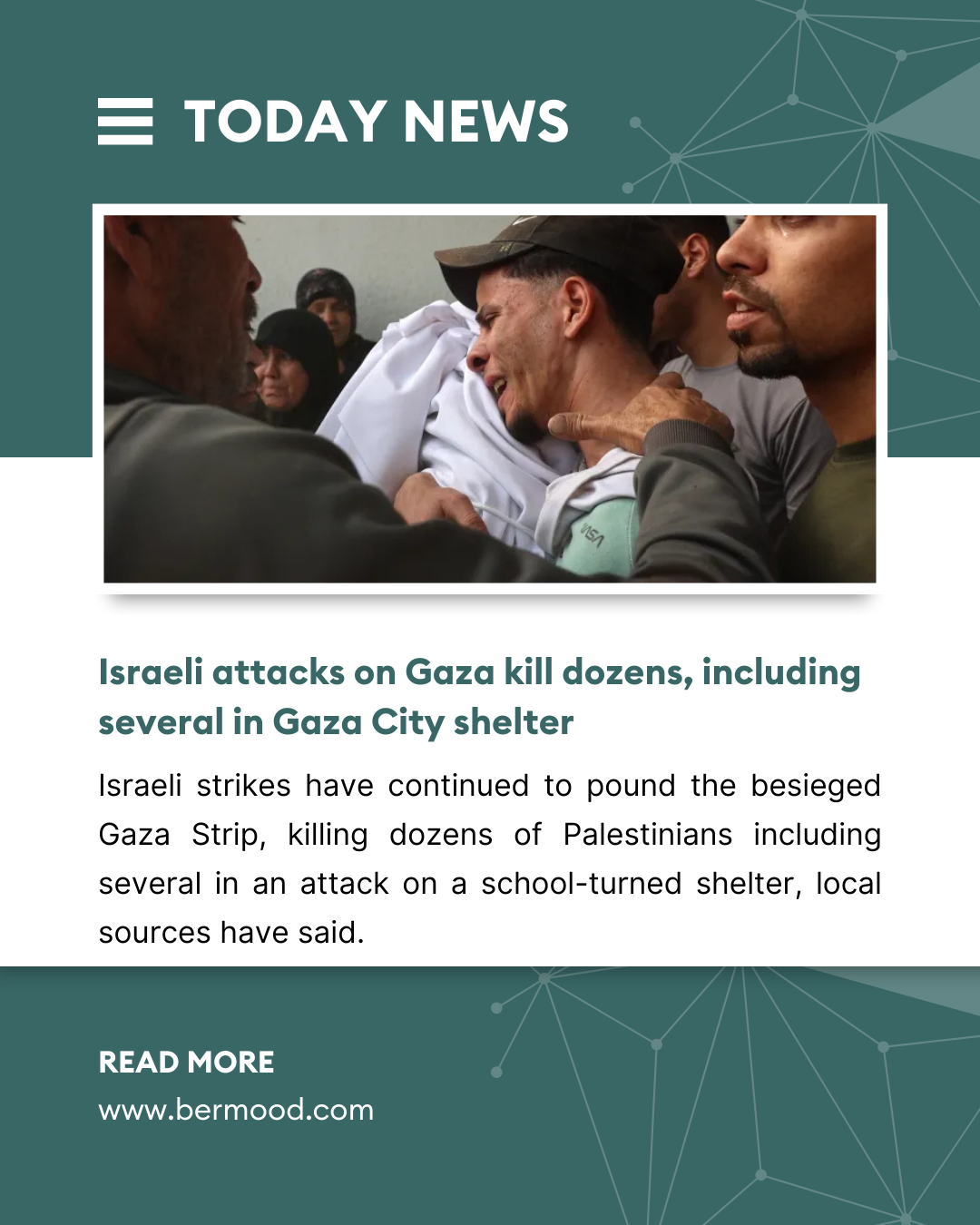 Israeli attacks on Gaza kill dozens, including several in Gaza City shelter.